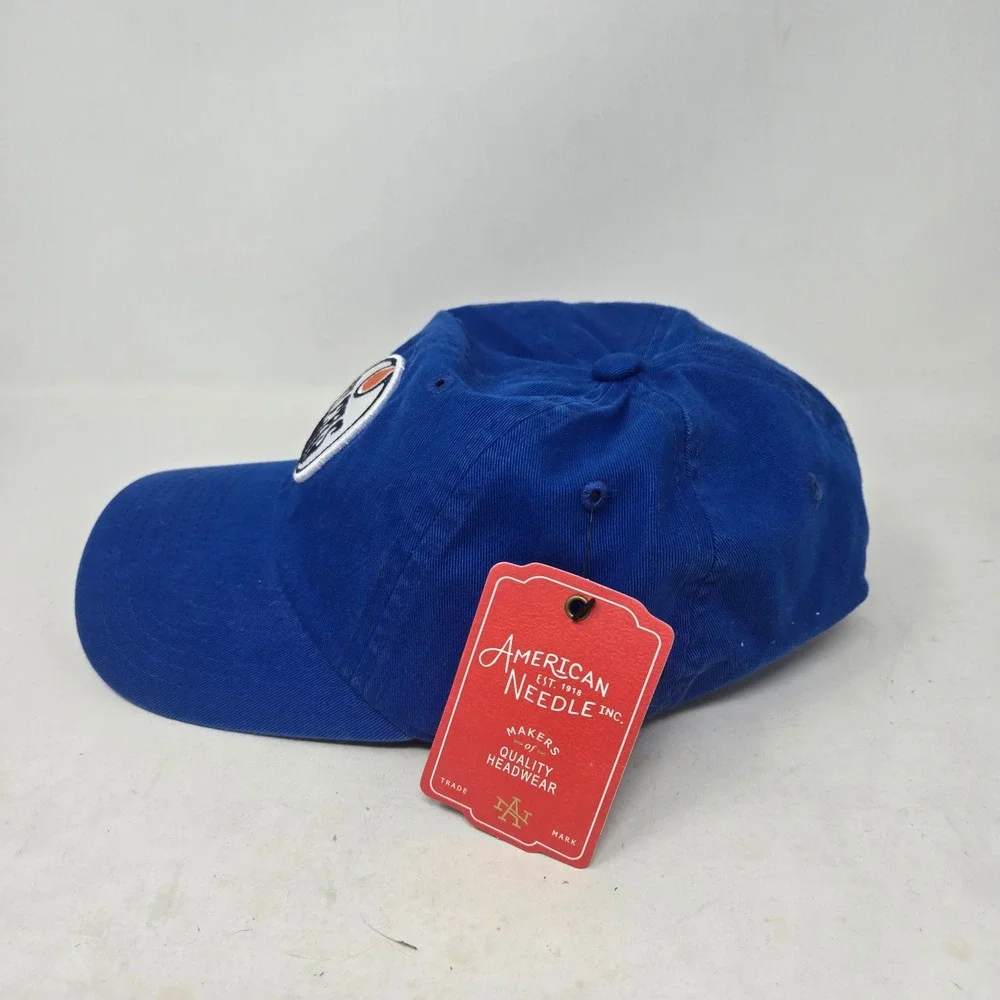 American Needle Edmonton Oilers NHL Hat Blue Embroidered Adjustable Dad Cap NWT